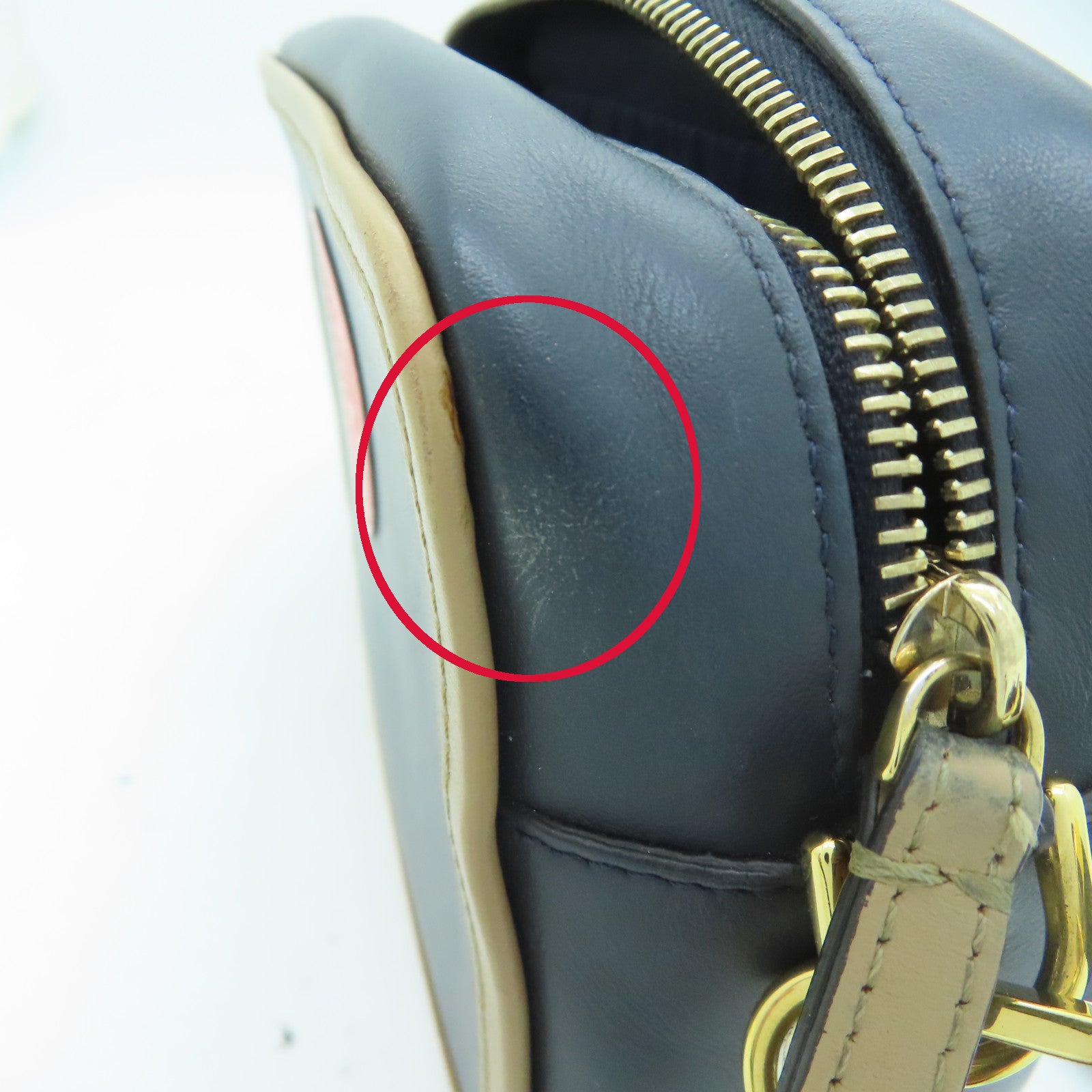 FENDI 牛皮皮革Shoulder Bag金扣肩背袋黑色/啡色