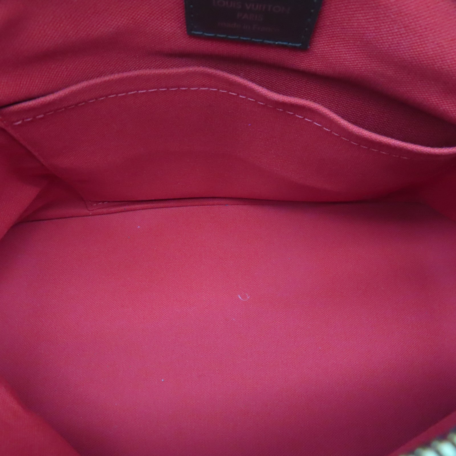 LOUIS VUITTON Damier Verona PM金扣肩背袋棕色