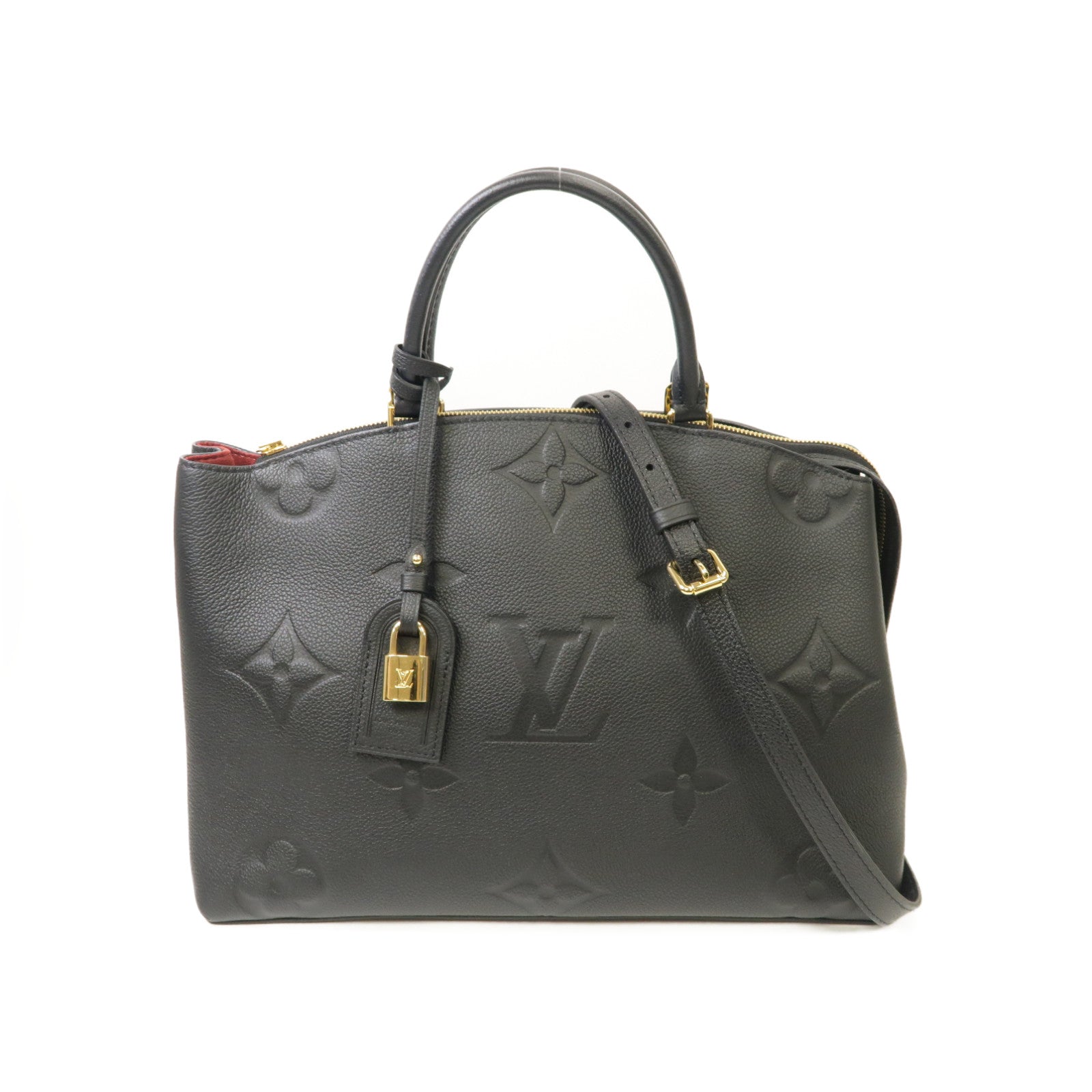 LOUIS VUITTON Monogram Empreinte Grand Palais金扣手挽肩背兩用袋黒色