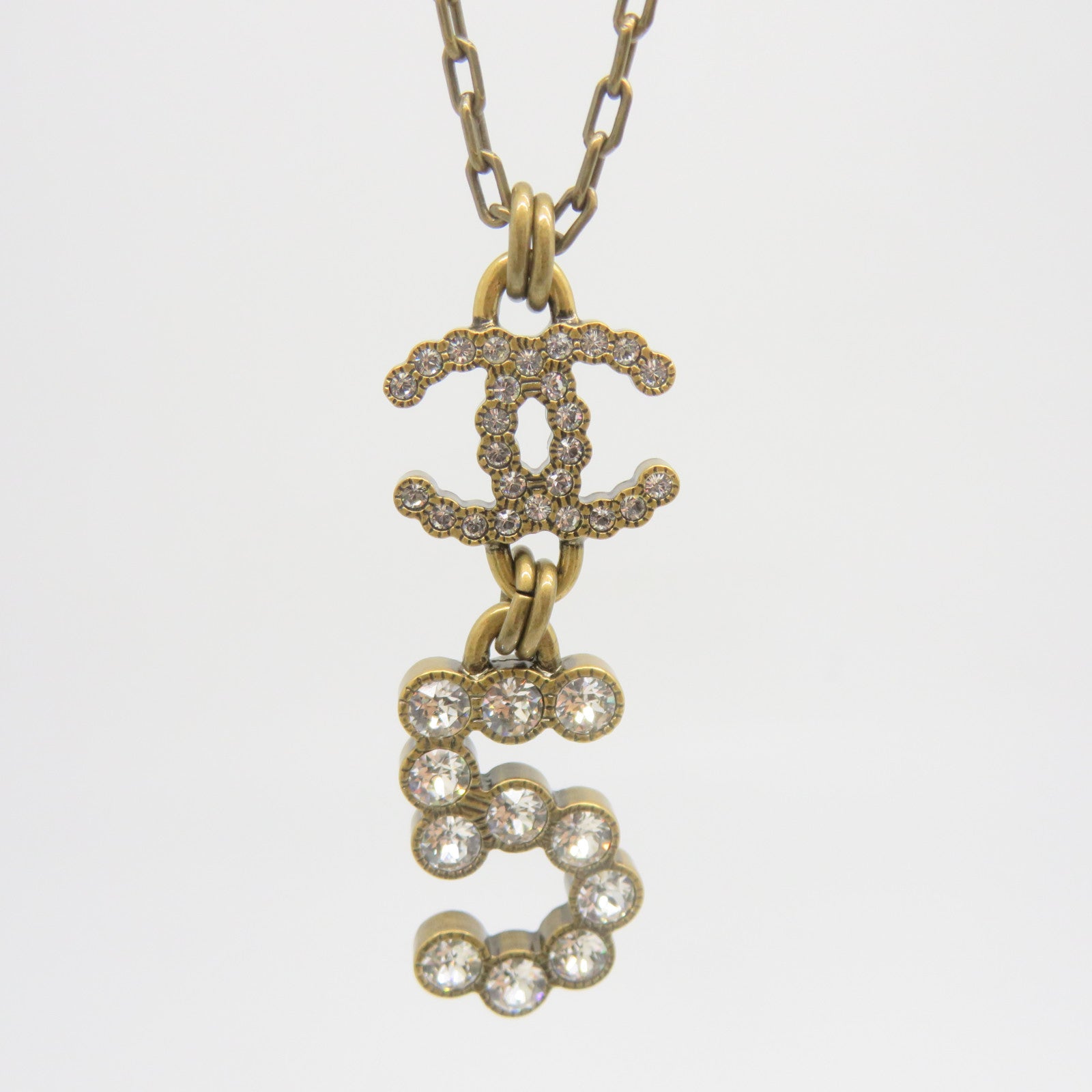 CHANEL 金屬Necklace項鍊啡色