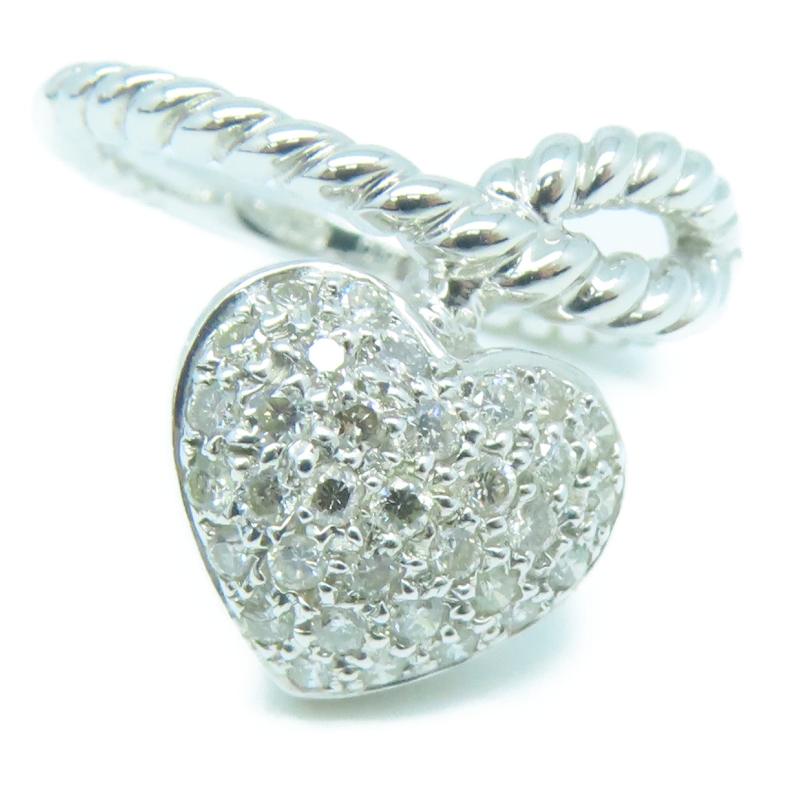 JEWELRY 18K白金Diamond Ring 0.38ct钻石戒指US#4.75