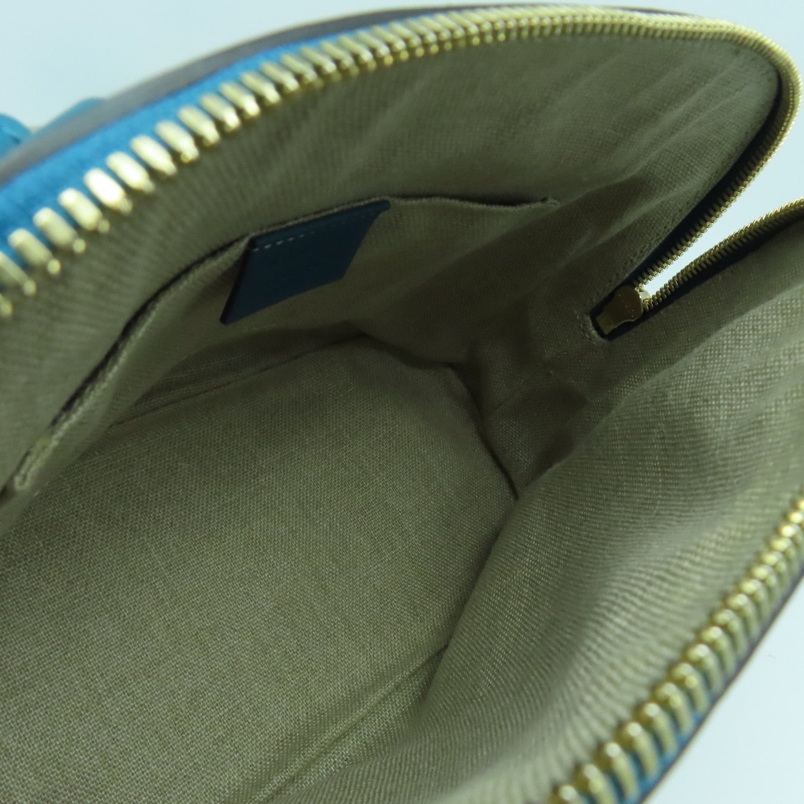 GUCCI 牛皮皮革Handbag金扣手挽袋藍色