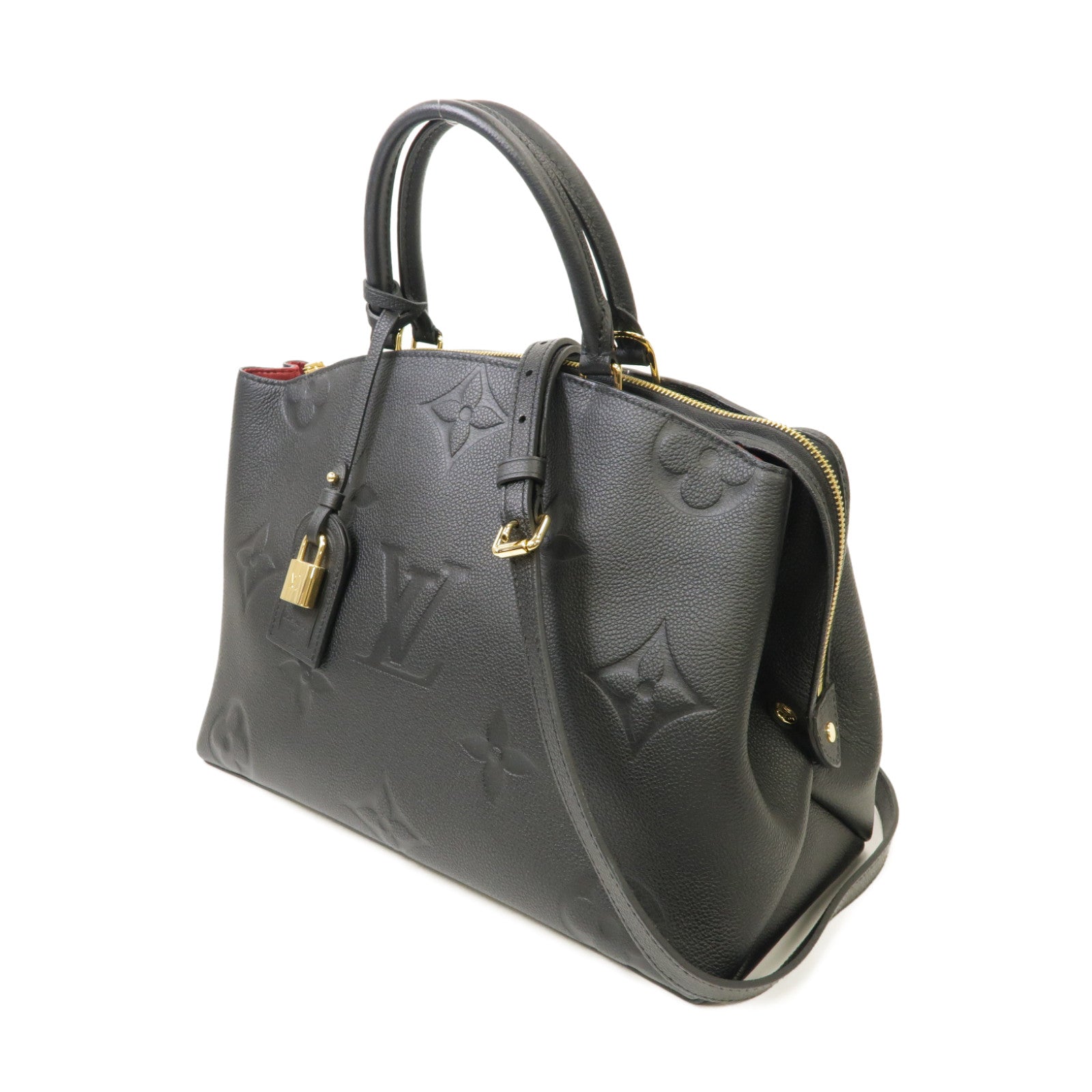 LOUIS VUITTON Monogram Empreinte Grand Palais金扣手挽肩背兩用袋黒色