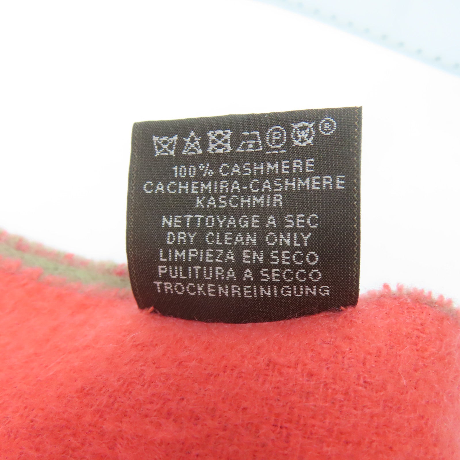HERMES 羊絨Scarf圍巾橙色/灰色