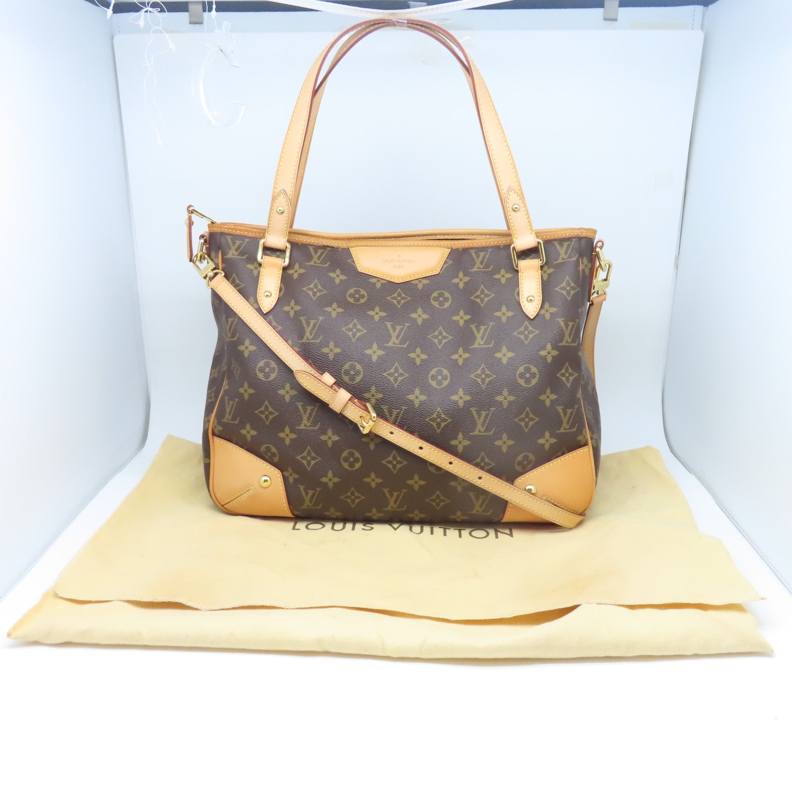 LOUIS VUITTON Monogram Estrela MM金扣手挽肩背兩用袋棕色