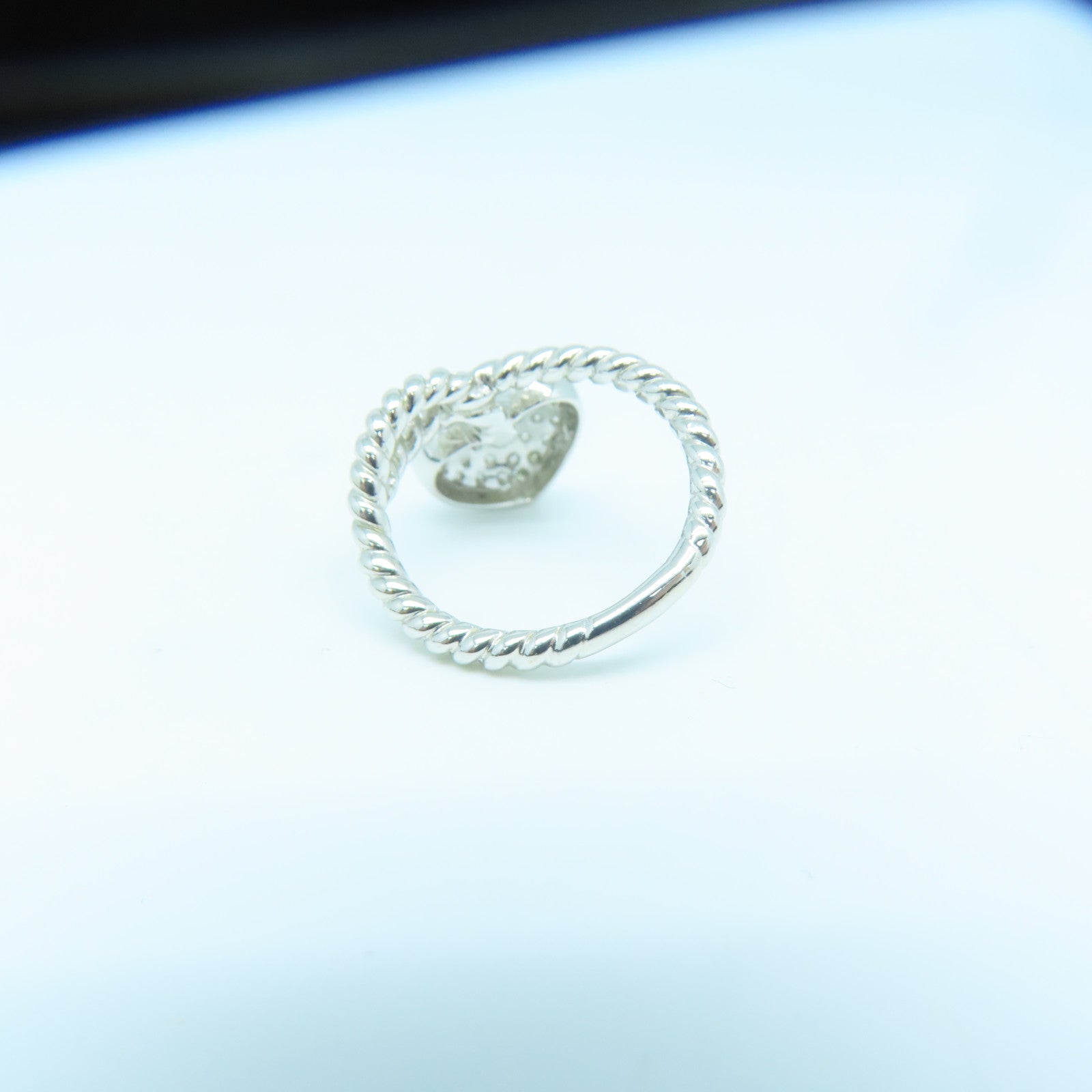 JEWELRY 18K白金Diamond Ring 0.38ct钻石戒指US#4.75