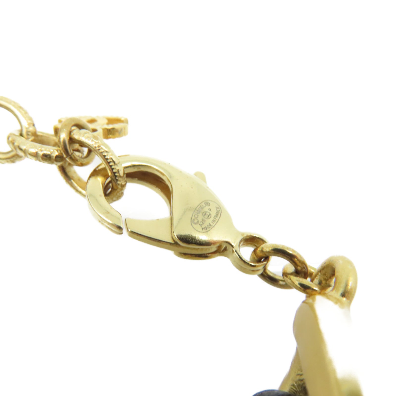 CHANEL 金屬/牛皮皮革Bracelet手鏈黑色/金色