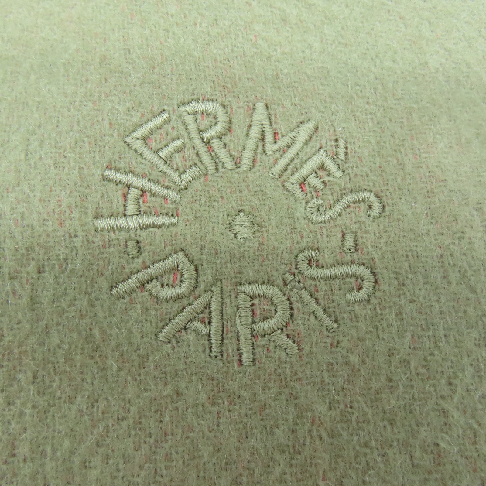 HERMES 羊絨Scarf圍巾橙色/灰色