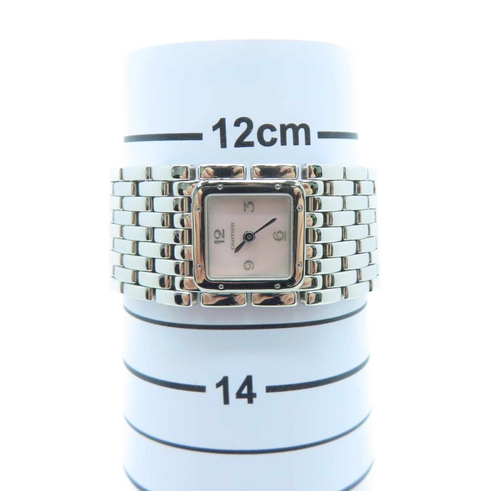 CARTIER Panthere Ruban Pink/Mop不锈钢手表石英机芯粉红色