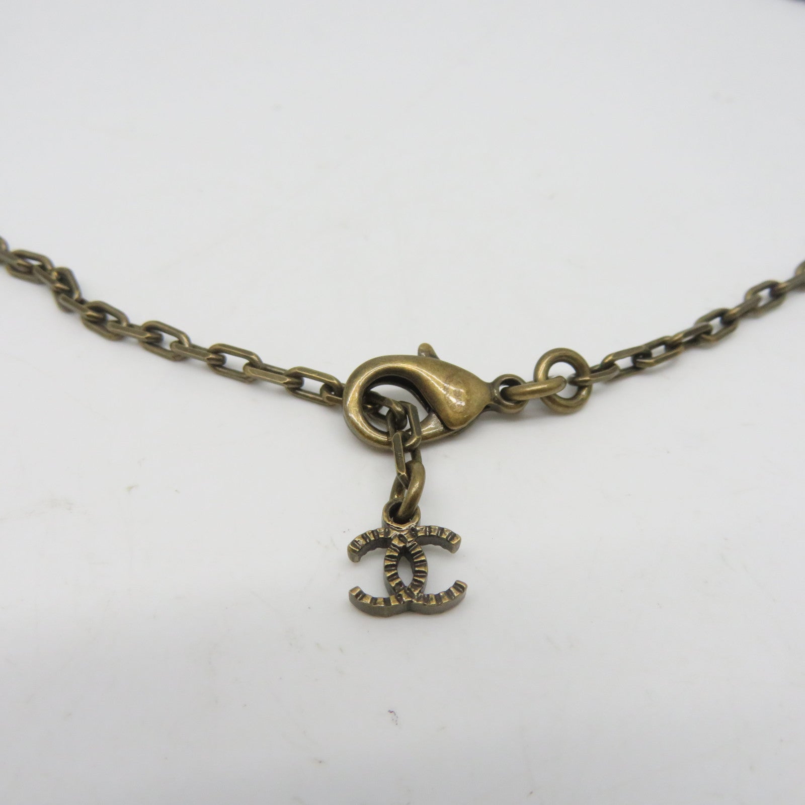 CHANEL 金屬Necklace項鍊啡色