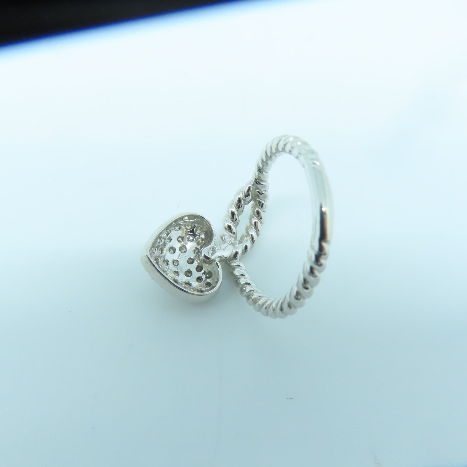JEWELRY 18K白金Diamond Ring 0.38ct钻石戒指US#4.75