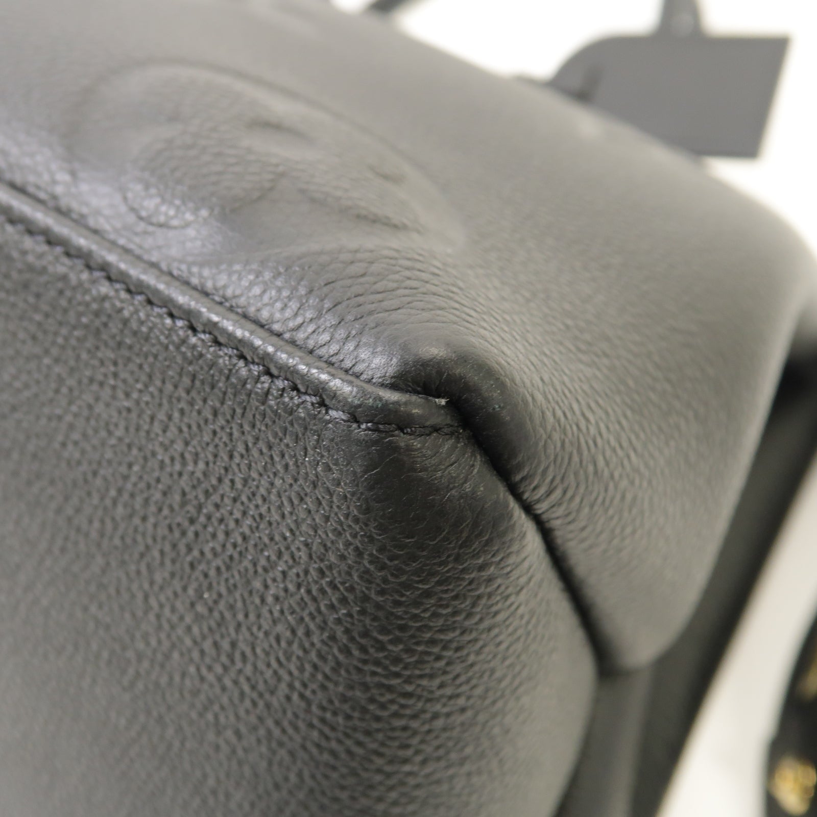 LOUIS VUITTON Monogram Empreinte Grand Palais金扣手挽肩背兩用袋黒色