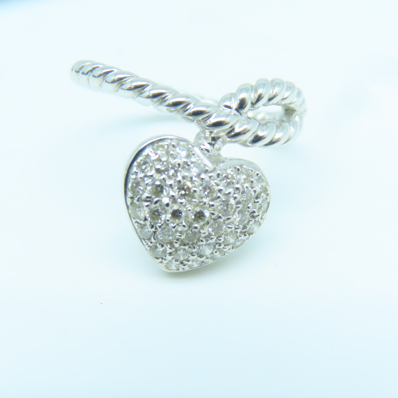JEWELRY 18K白金Diamond Ring 0.38ct钻石戒指US#4.75