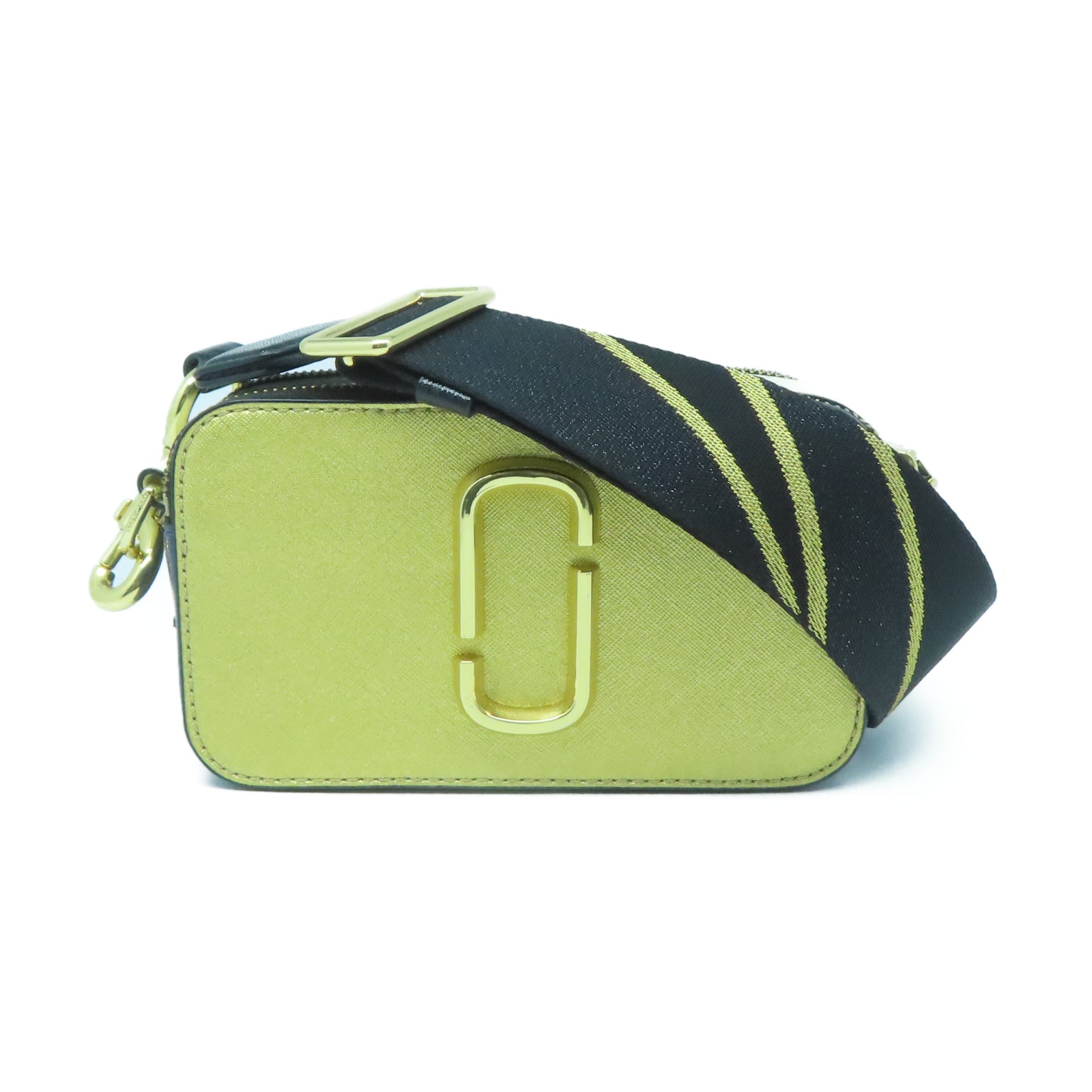 MARC JACOBS PVC ShapshotBag金扣肩背袋金色/藍色/白色