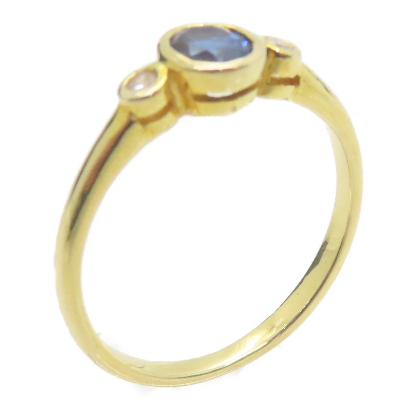 JEWELRY 14K Gold Sapphire 1.8g Ring US#5