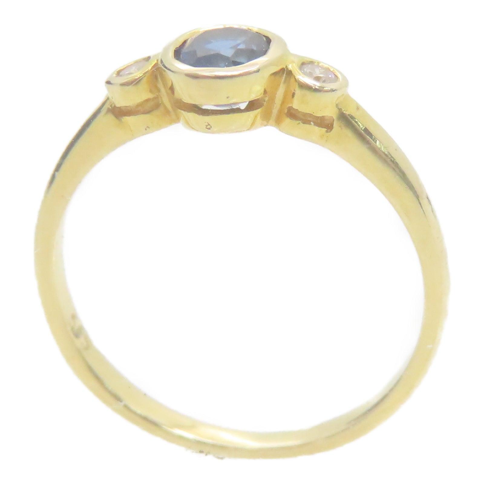 JEWELRY 14K Gold Sapphire 1.8g Ring US#5