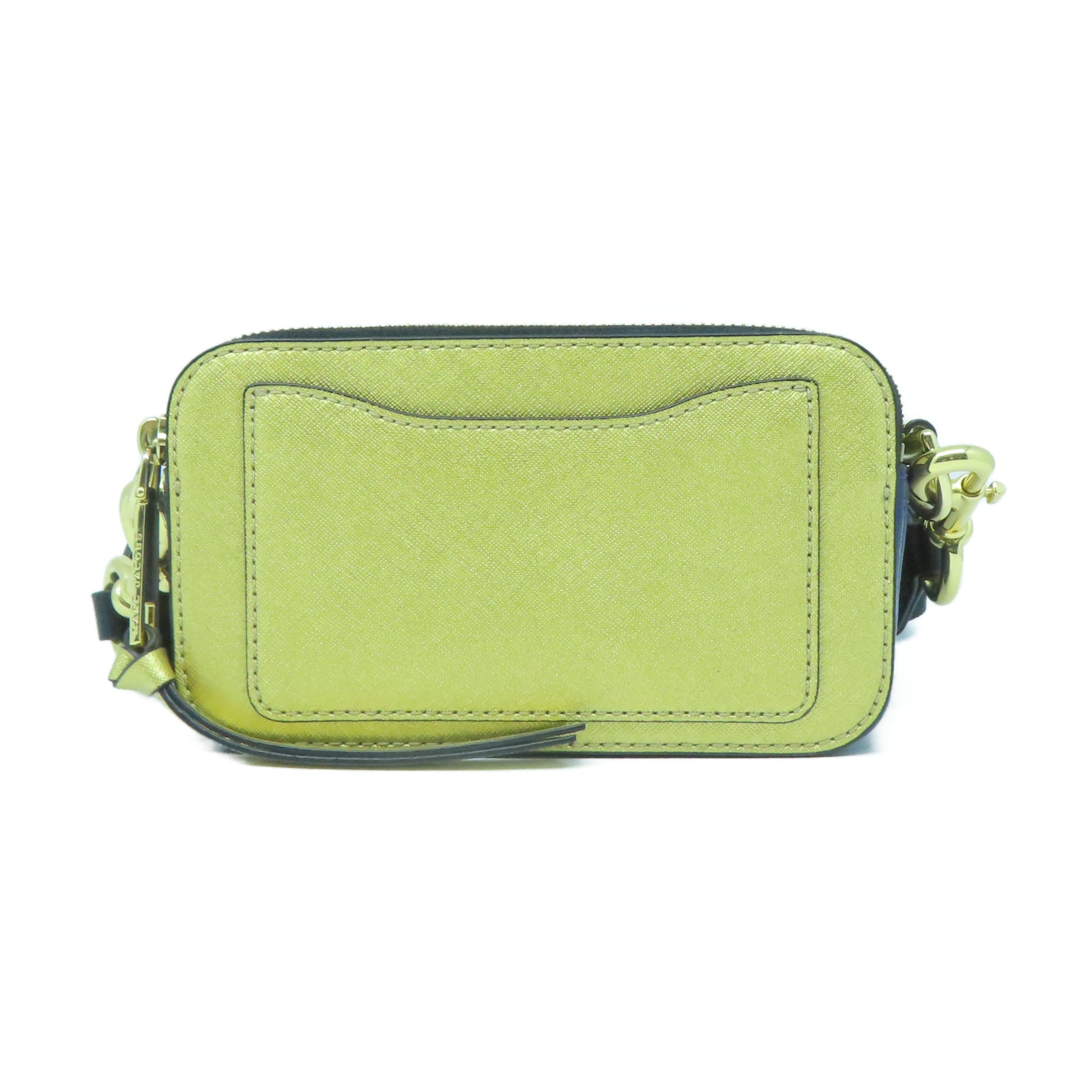 MARC JACOBS PVC ShapshotBag金扣肩背袋金色/藍色/白色