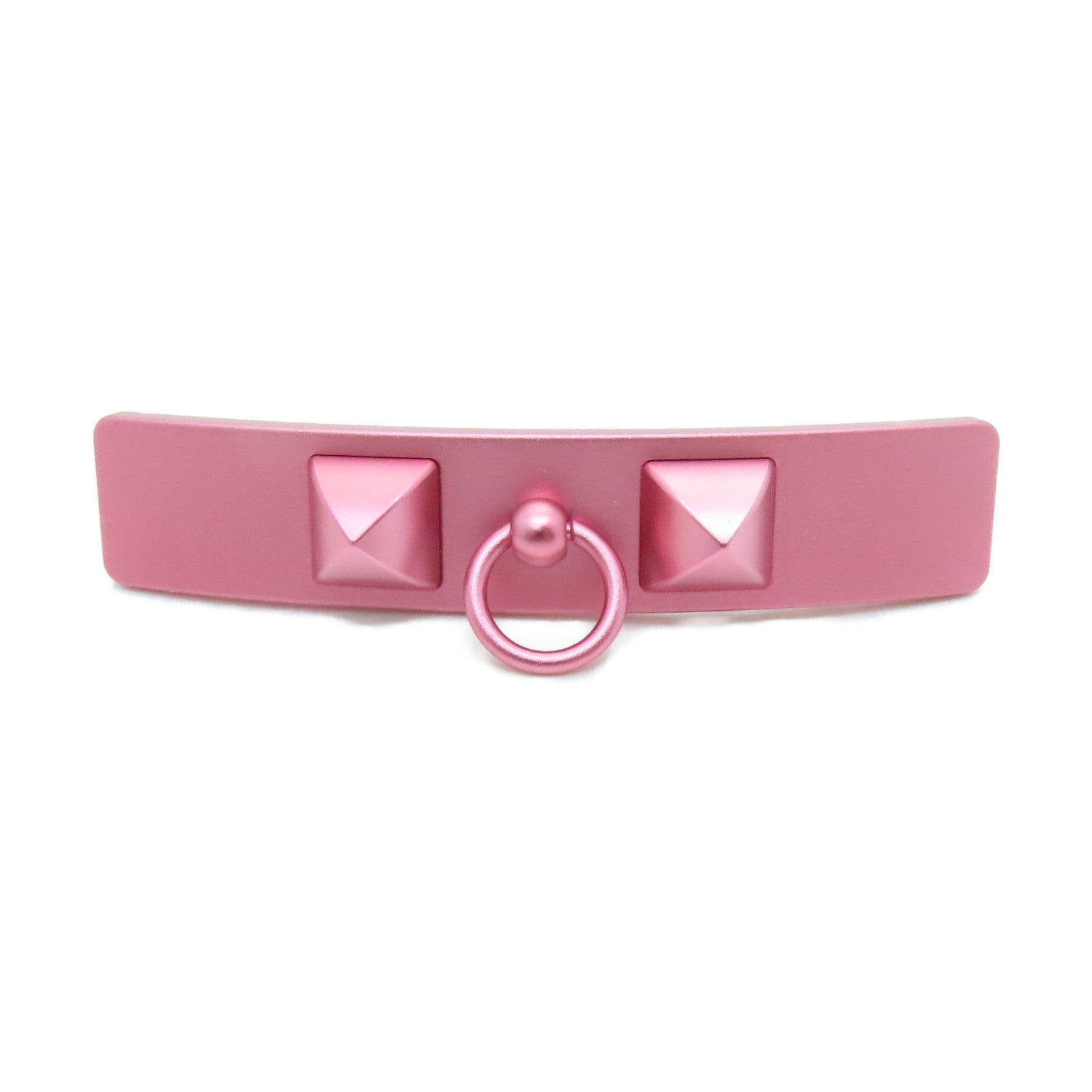 HERMES Metal Caprice PM Hair Clip Silver Buckle Hair Clip Pink