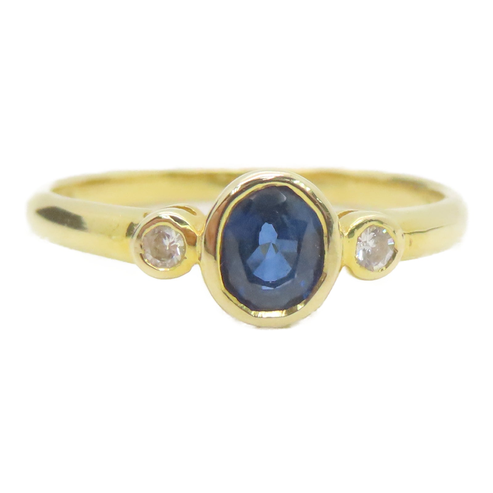JEWELRY 14K Gold Sapphire 1.8g Ring US#5
