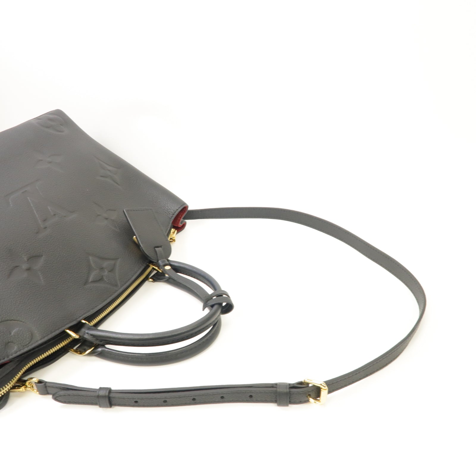 LOUIS VUITTON Monogram Empreinte Grand Palais金扣手挽肩背兩用袋黒色