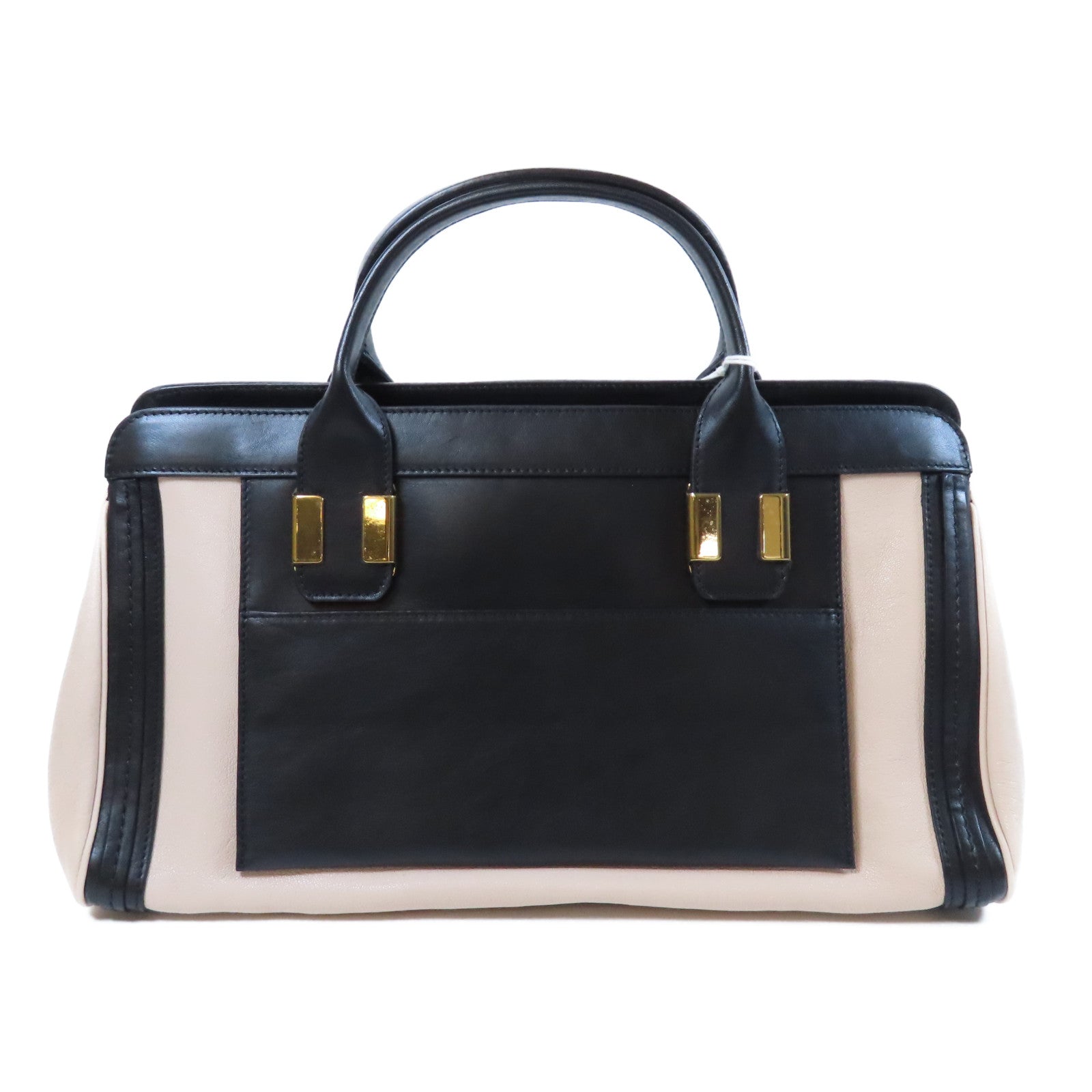 Chloe 牛皮皮革2 Way Shoulder Bag金扣手挽肩背兩用袋黑色/粉紅色