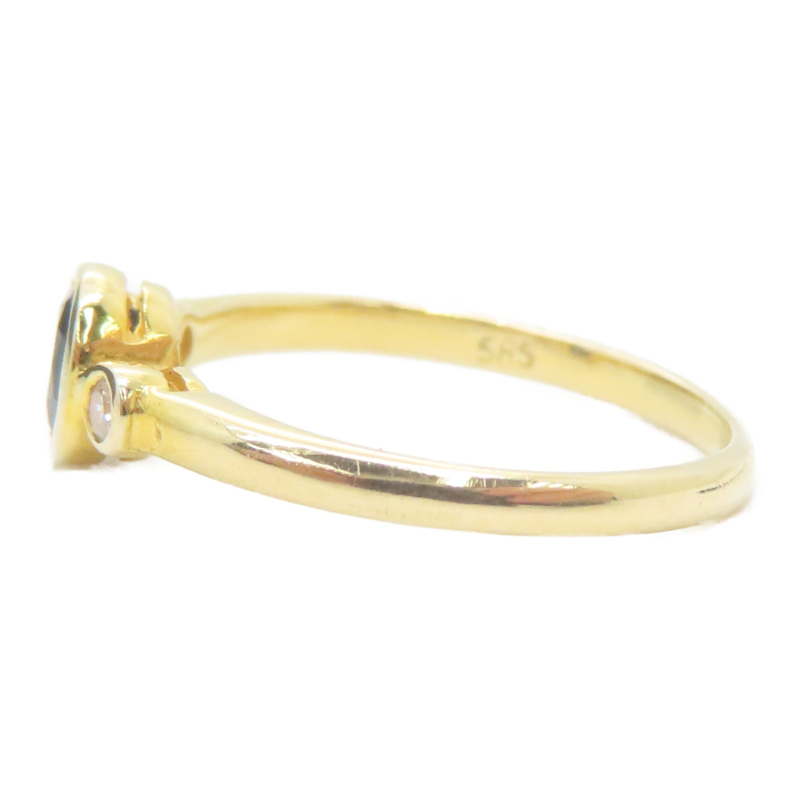 JEWELRY 14K Gold Sapphire 1.8g Ring US#5