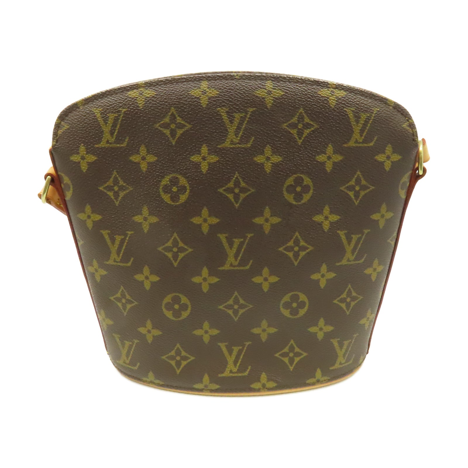 LOUIS VUITTON Monogram Drouot Shoulder Bag金扣肩背袋啡色