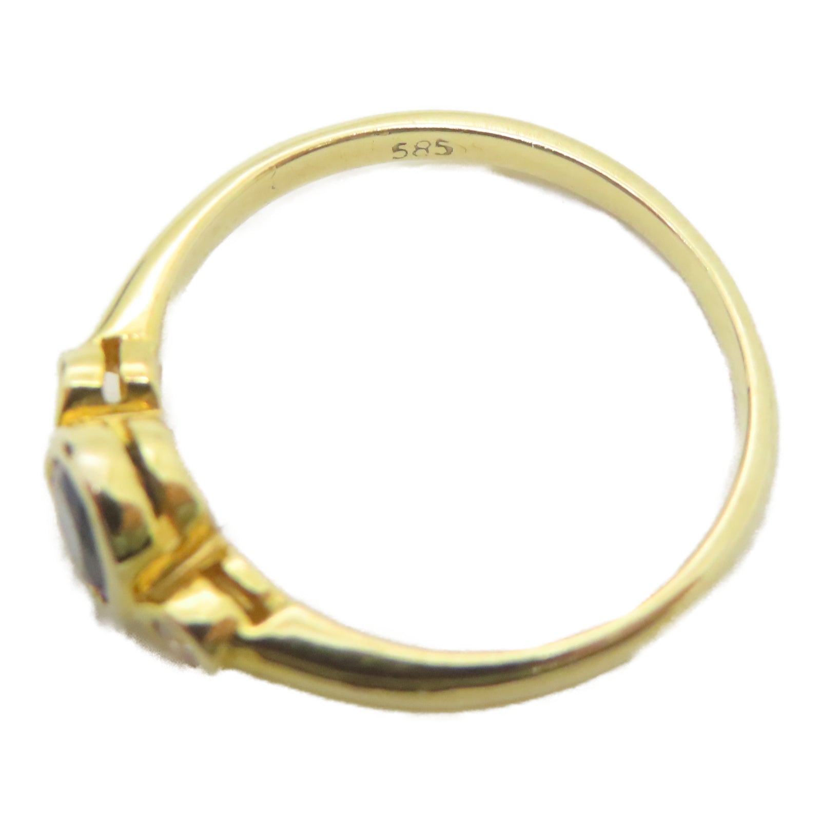 JEWELRY 14K Gold Sapphire 1.8g Ring US#5