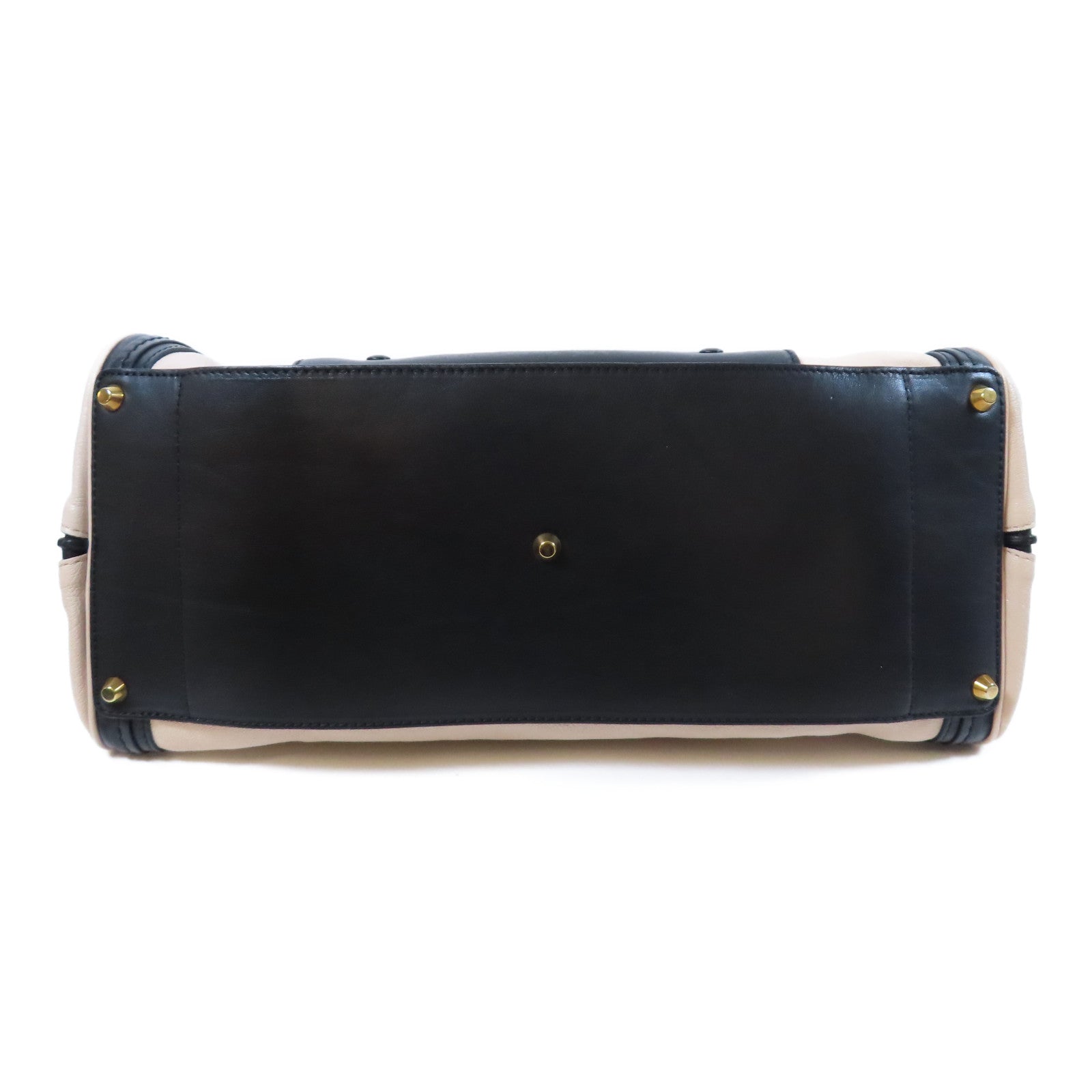 Chloe 牛皮皮革2 Way Shoulder Bag金扣手挽肩背兩用袋黑色/粉紅色