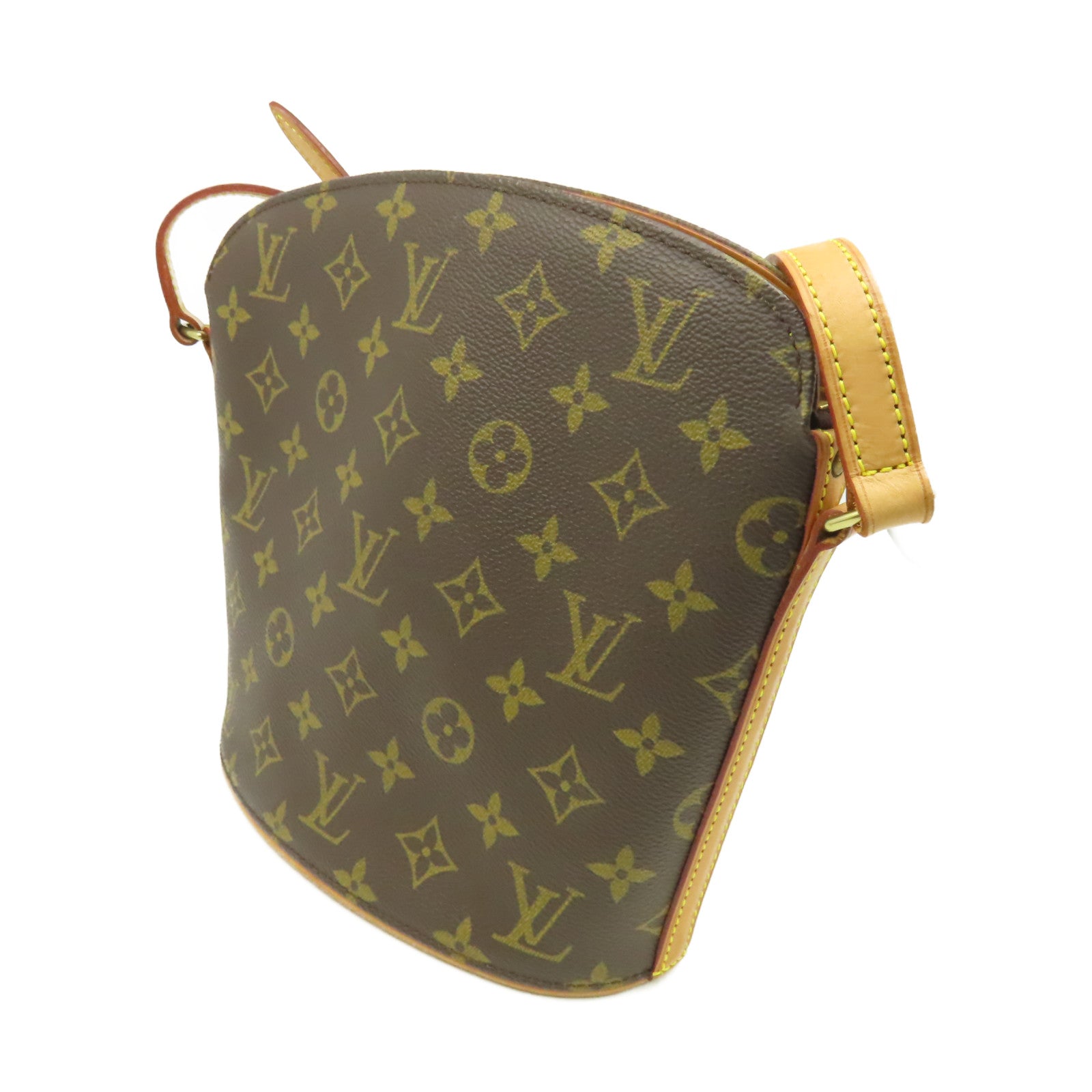 LOUIS VUITTON Monogram Drouot Shoulder Bag金扣肩背袋啡色