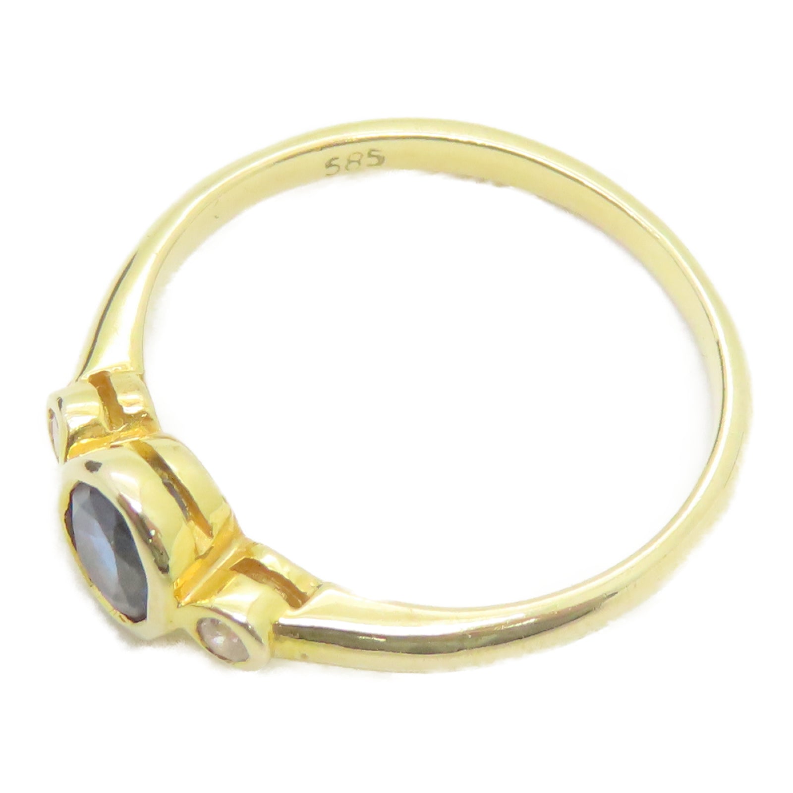 JEWELRY 14K Gold Sapphire 1.8g Ring US#5