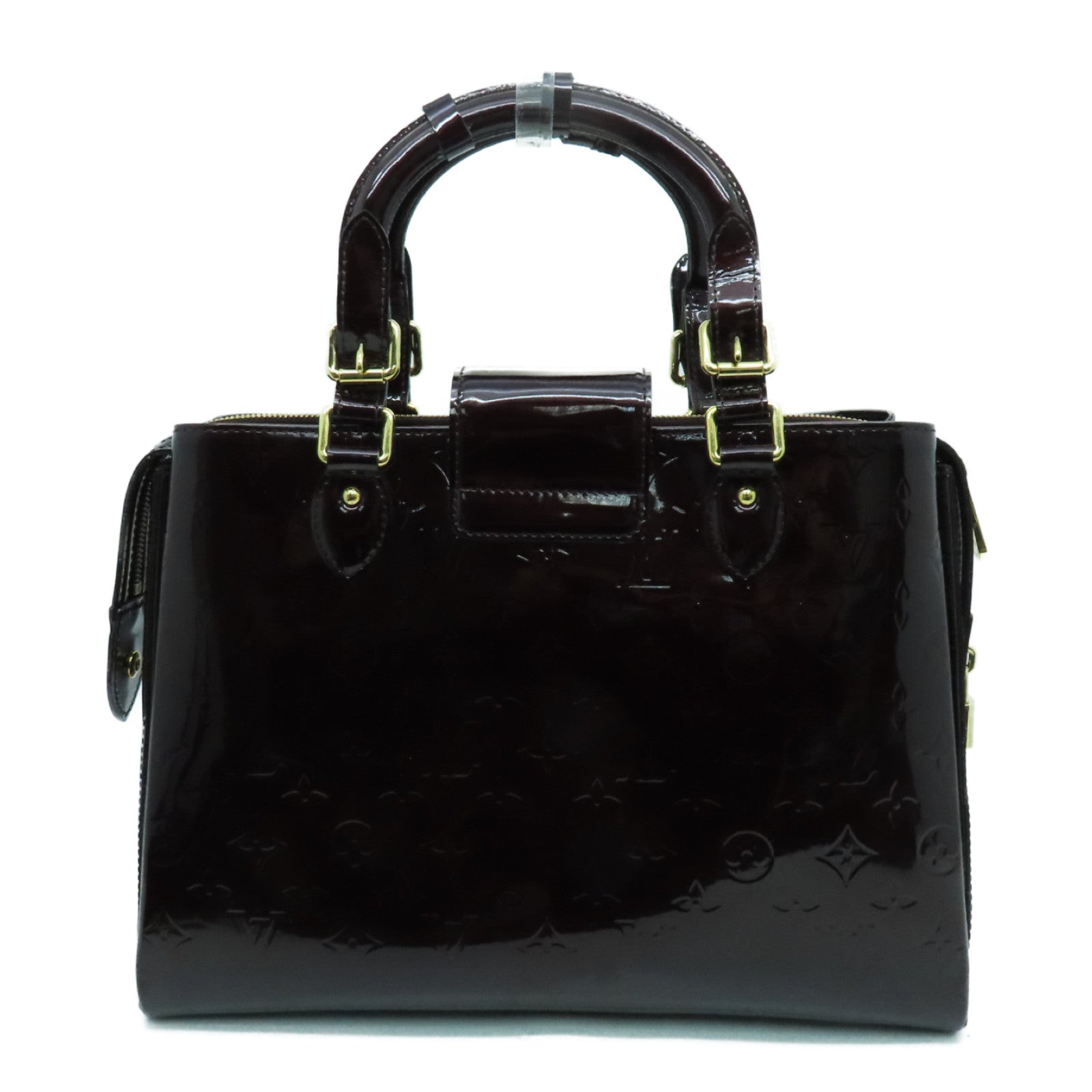 LOUIS VUITTON Vernis Melrose Auenue金扣肩背袋酒紅色