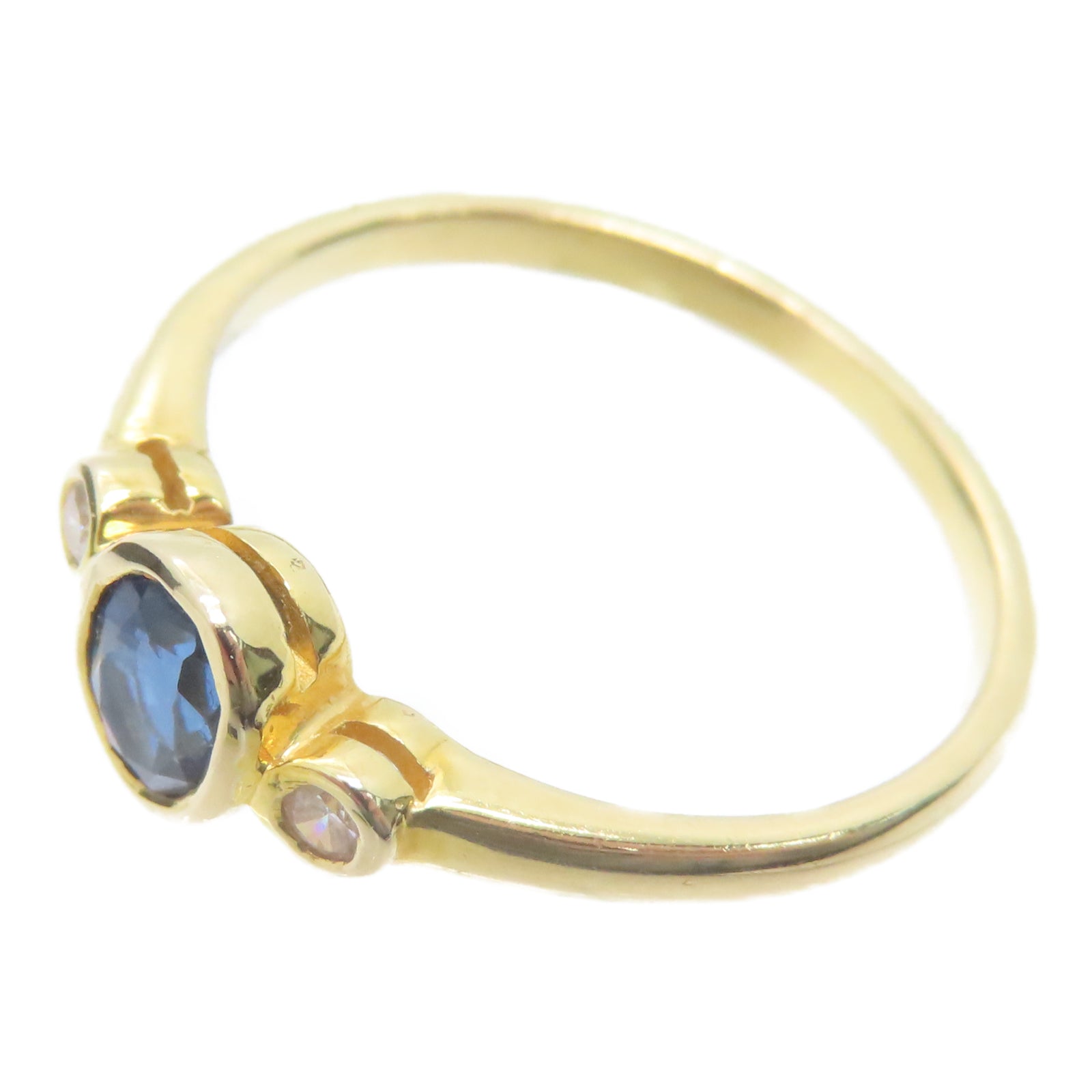 JEWELRY 14K Gold Sapphire 1.8g Ring US#5