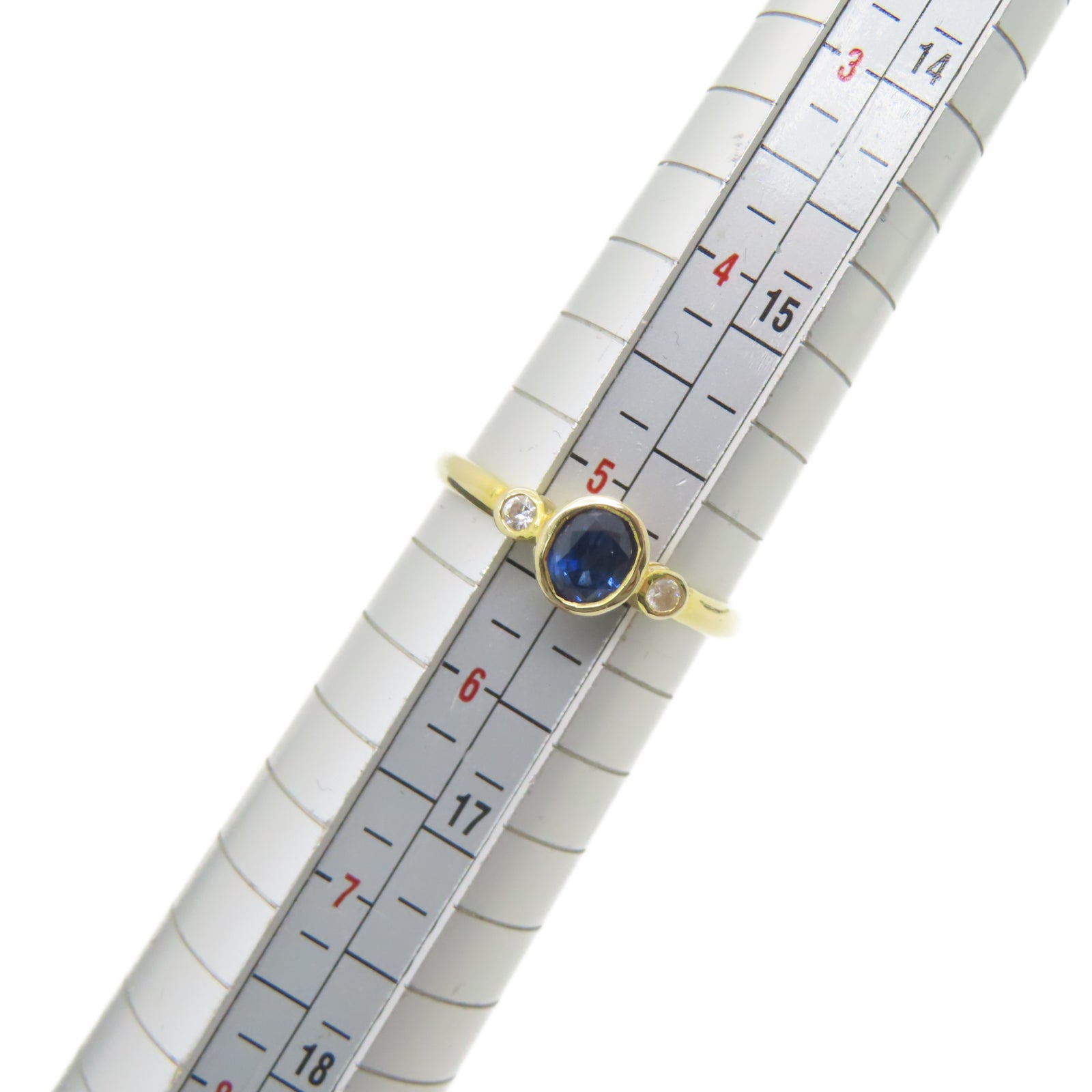 JEWELRY 14K Gold Sapphire 1.8g Ring US#5