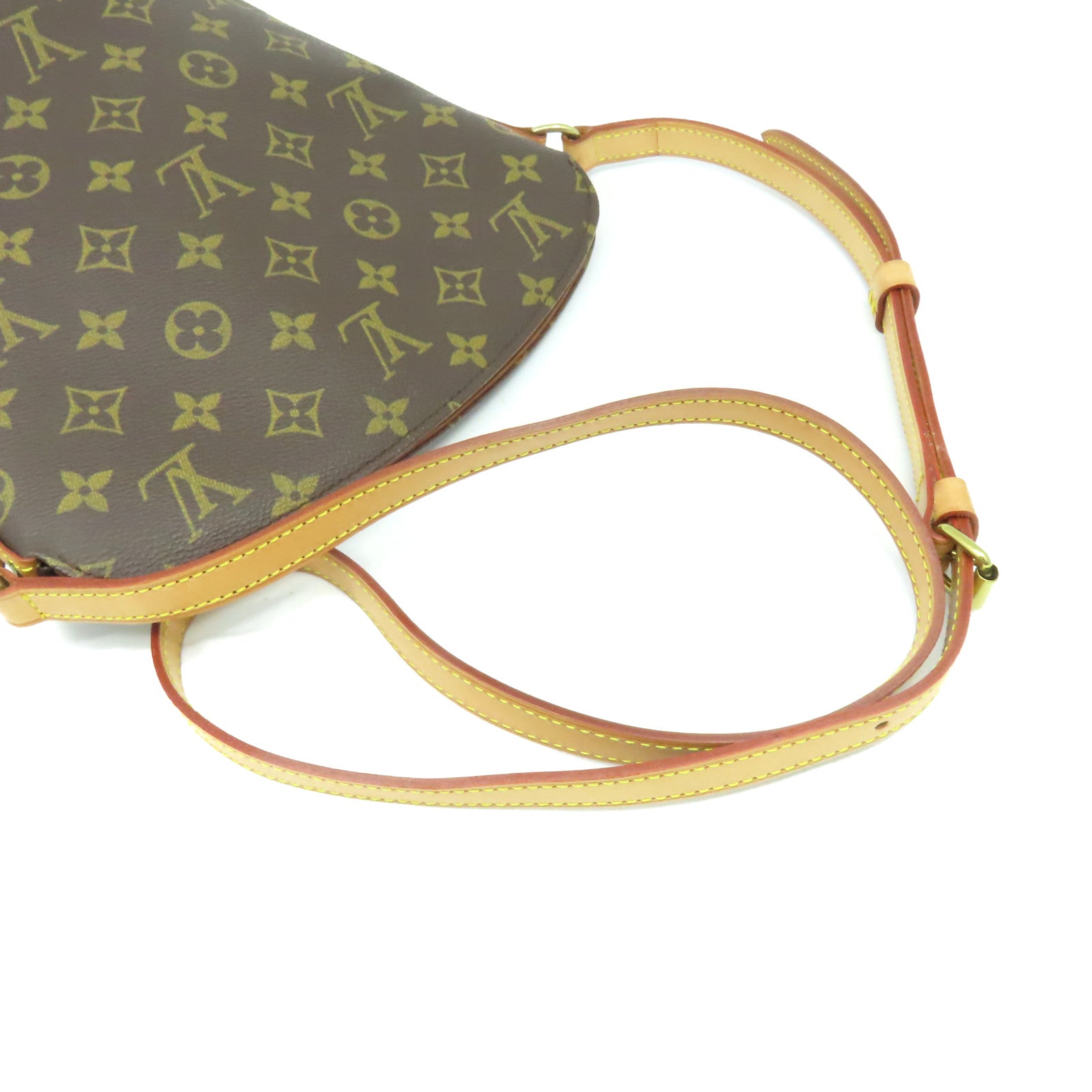 LOUIS VUITTON Monogram Drouot Shoulder Bag金扣肩背袋啡色
