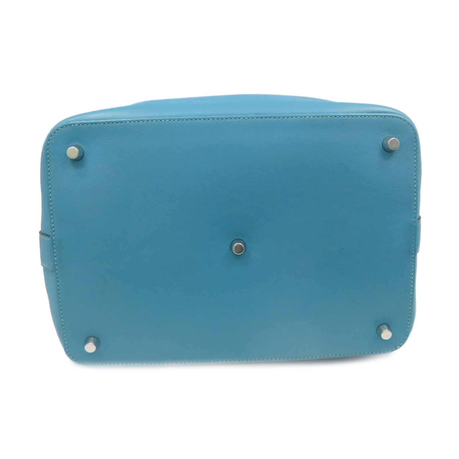 HERMES 【激减优惠】Swift皮革Toolbox 26 2way Shoulder Bag银扣手挽肩背两用袋蓝色