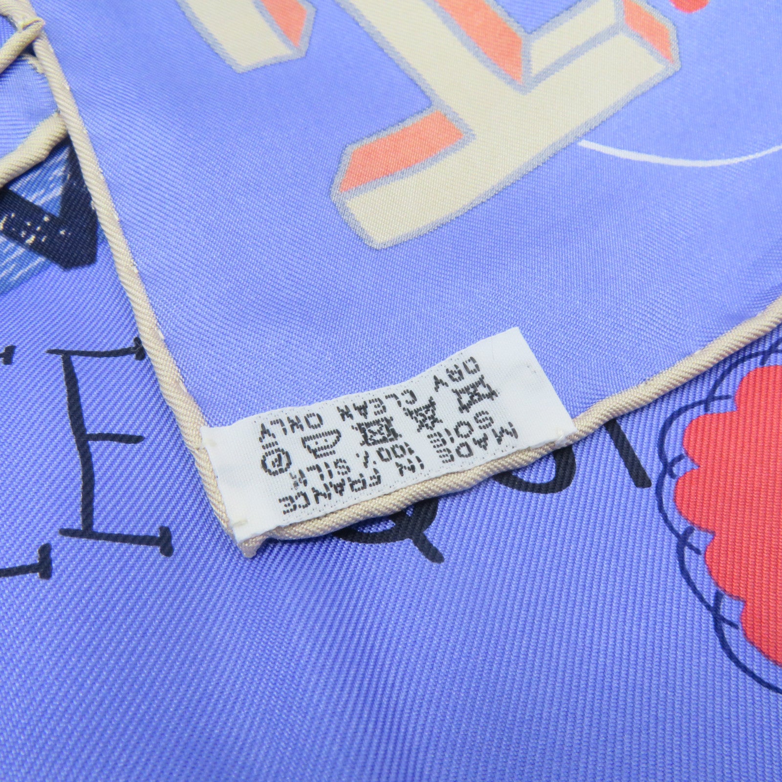 HERMES 【激減優惠】絲質Scarf 90x90絲巾藍色/彩色