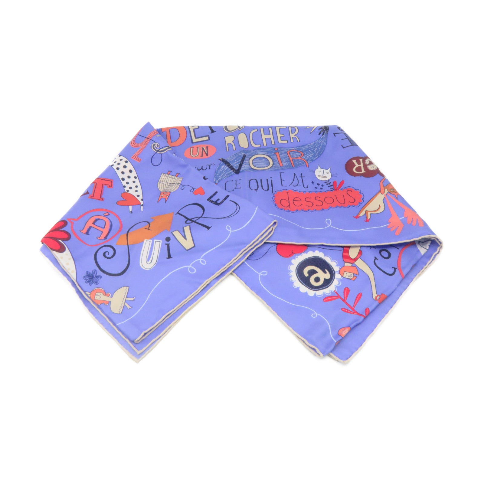 HERMES 【激減優惠】絲質Scarf 90x90絲巾藍色/彩色