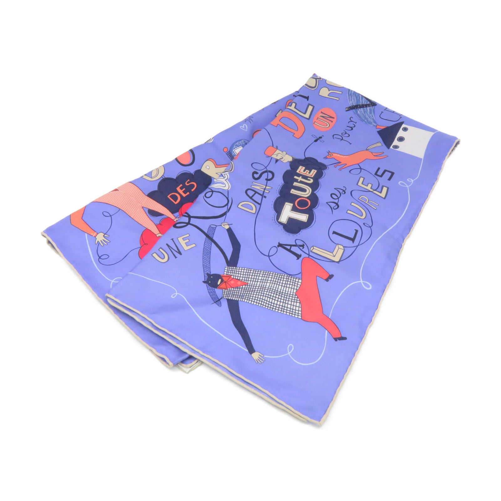 HERMES 【激減優惠】絲質Scarf 90x90絲巾藍色/彩色