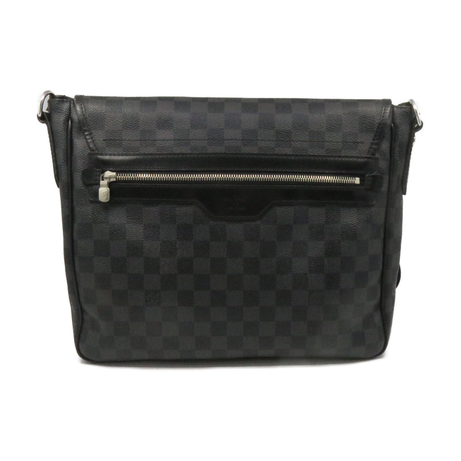 LOUIS VUITTON Damier Graphite Daniel MM Shoulder Bag肩背袋黑色