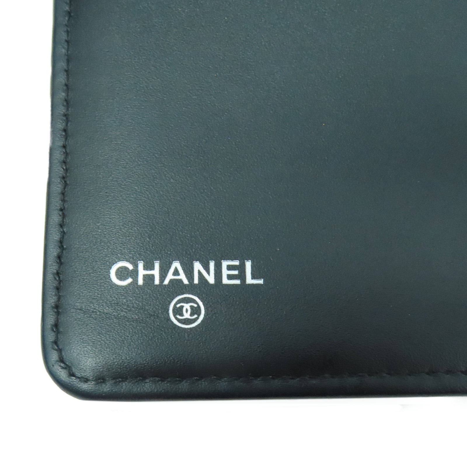 CHANEL 菱格Caviar皮革Long Wallet銀扣長錢包黑色