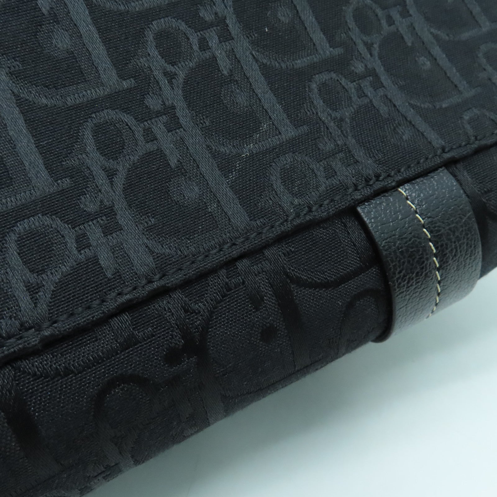 Dior 帆布Handbag銀扣手挽袋黑色