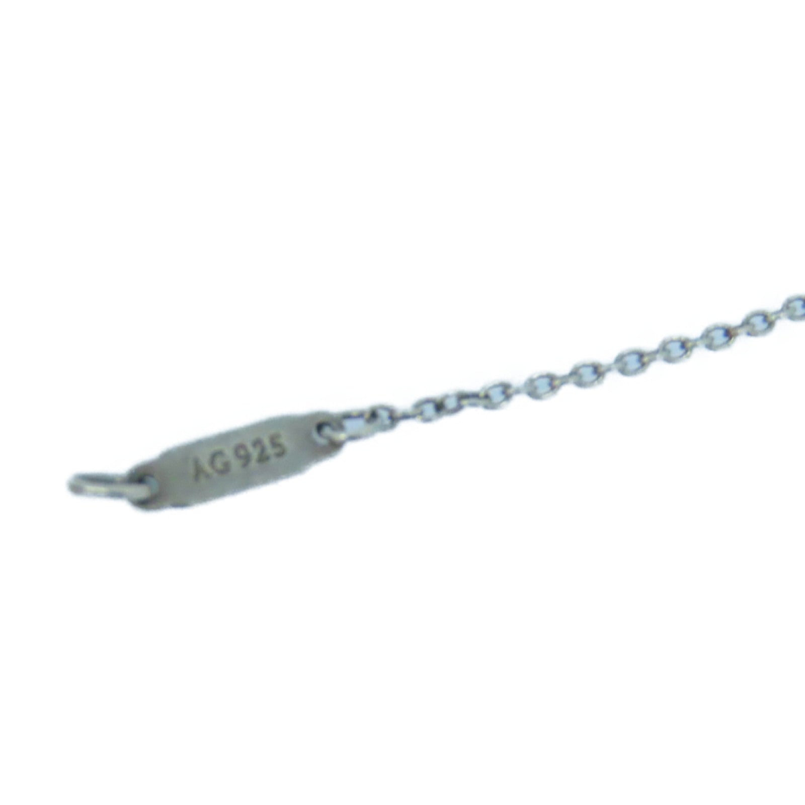 TIFFANY&amp;CO 925 Sterling Silver Mini Double Heart Necklace Silver/Green