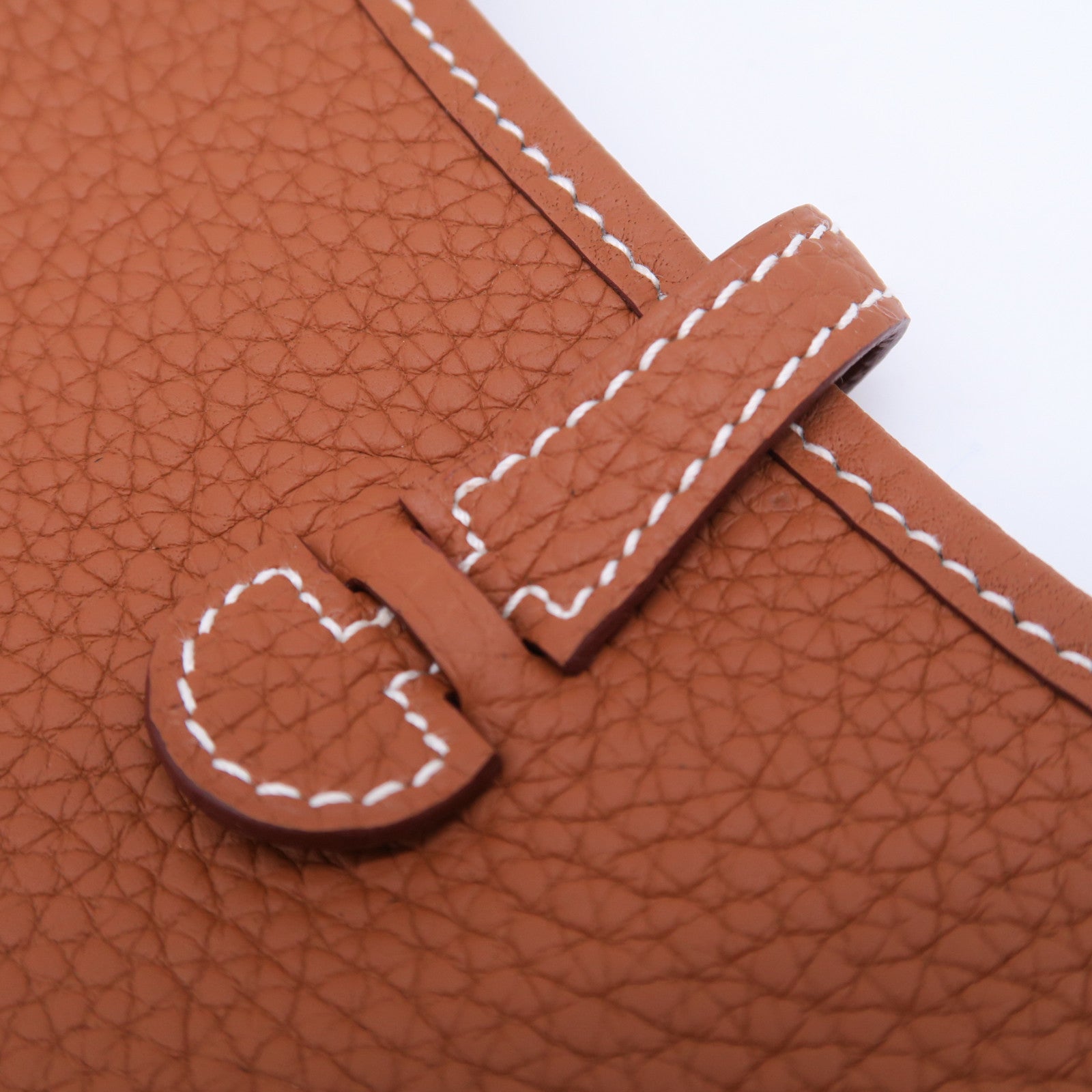 HERMES Clemence皮革Evelyne TPM金扣肩背袋棕色