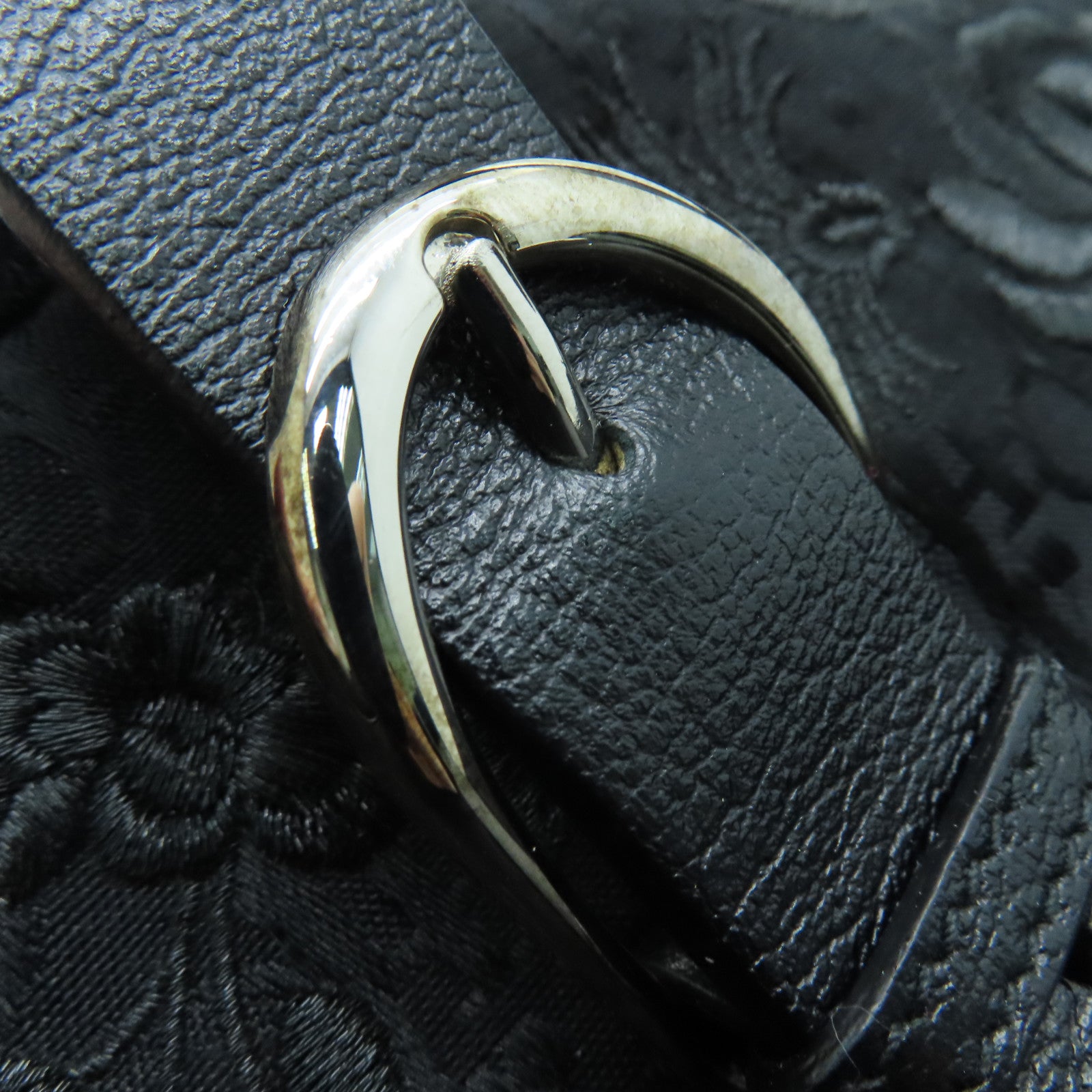 Dior 帆布Handbag銀扣手挽袋黑色