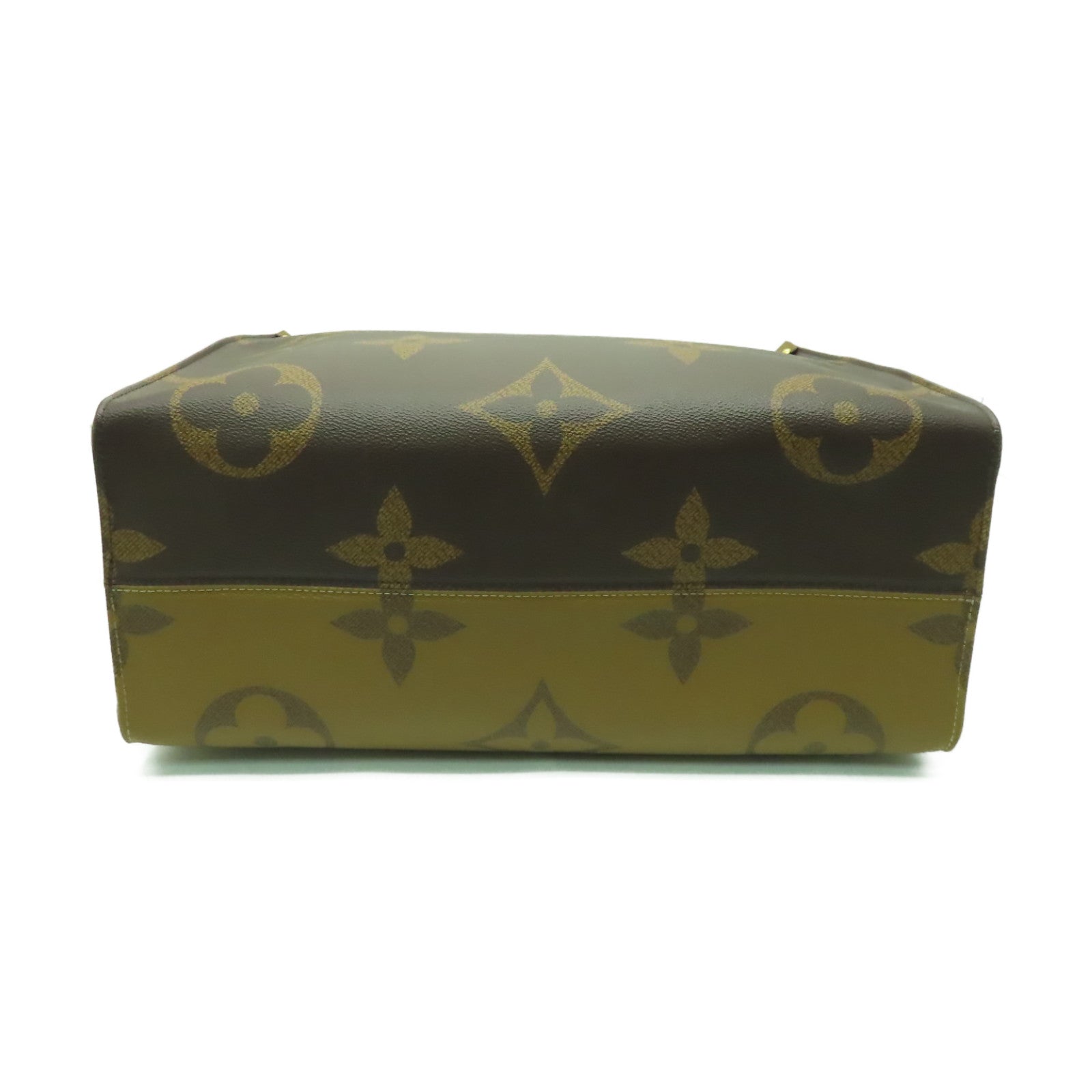 LOUIS VUITTON Monogram Reverse On The Go GM金扣手挽肩背兩用袋啡色