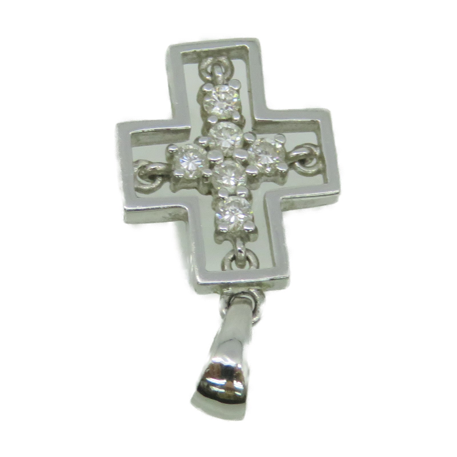 JEWELRY 18K white gold/0.14ct diamond Diamond Pendant Top pendant head buckle