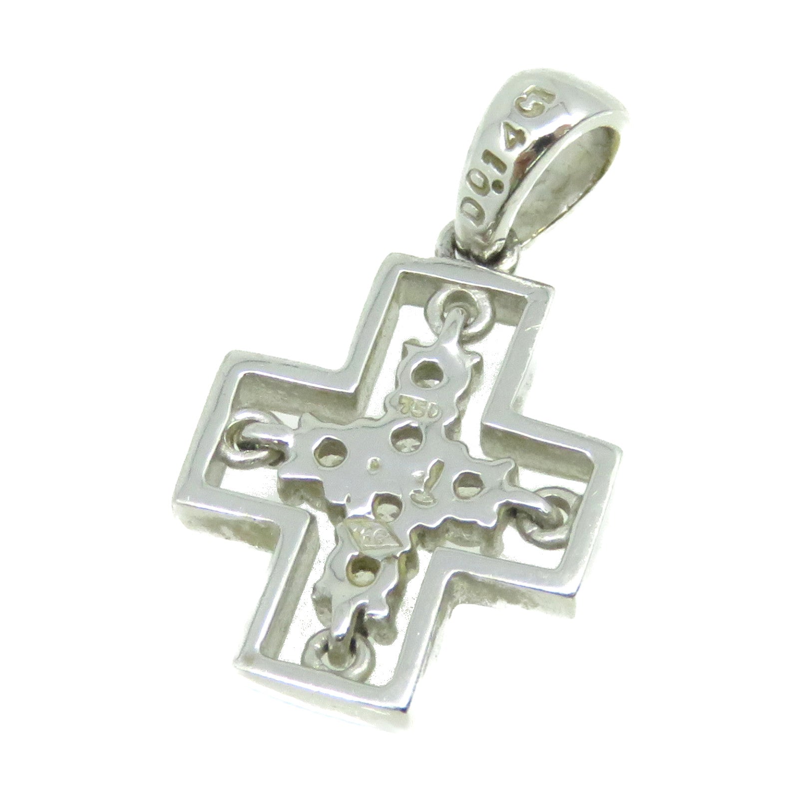 JEWELRY 18K white gold/0.14ct diamond Diamond Pendant Top pendant head buckle