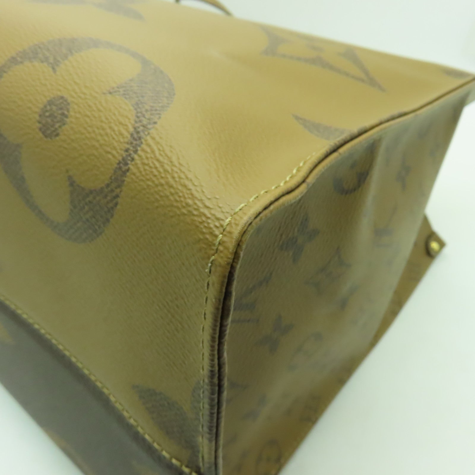 LOUIS VUITTON Monogram Reverse On The Go GM金扣手挽肩背兩用袋啡色