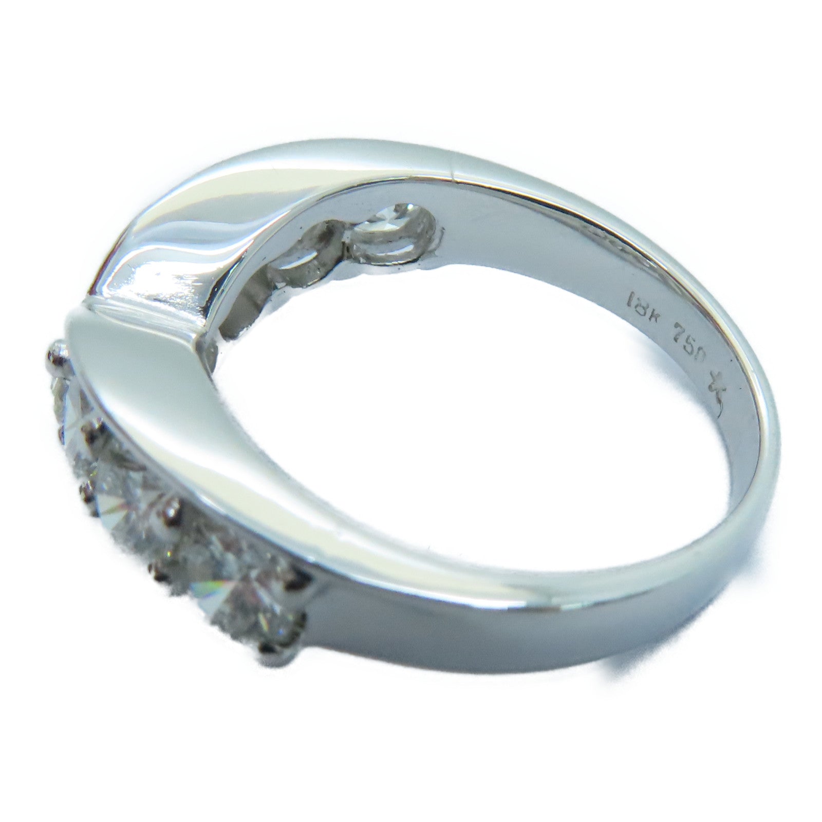 JEWELRY 18K White Gold Diamond Ring 1.52ct Diamond Ring US#5.5